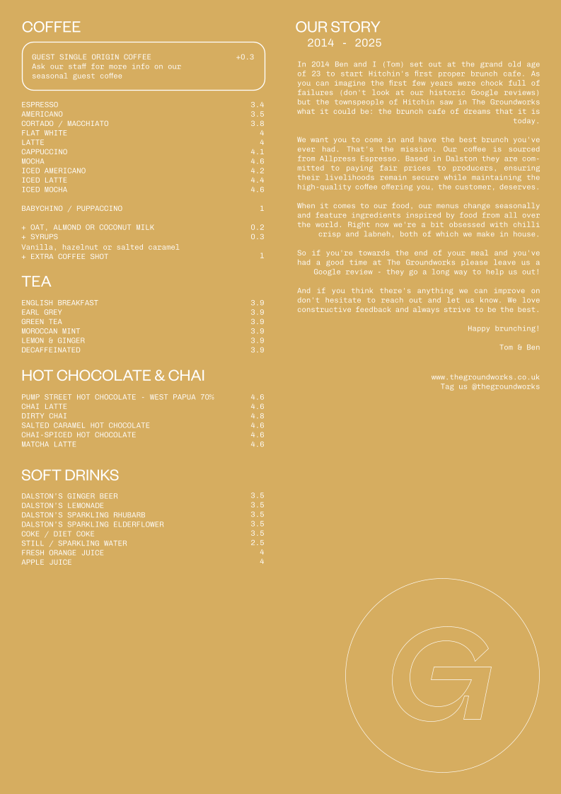 Menu The Groundworks-2