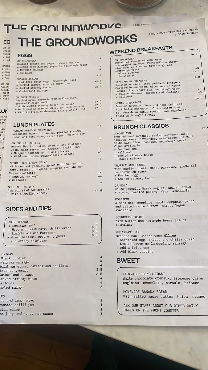 Menu The Groundworks-5