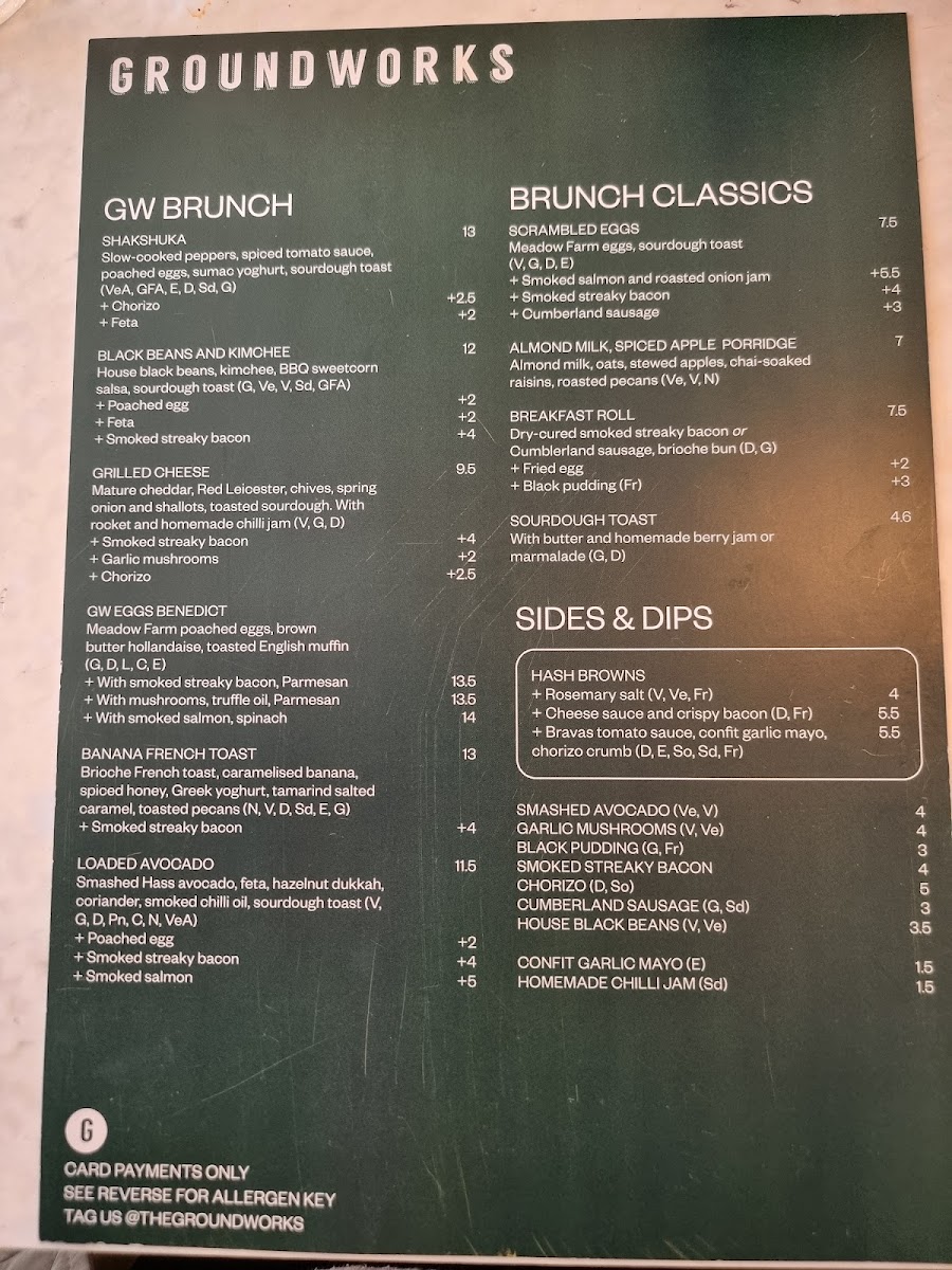 Menu The Groundworks-6